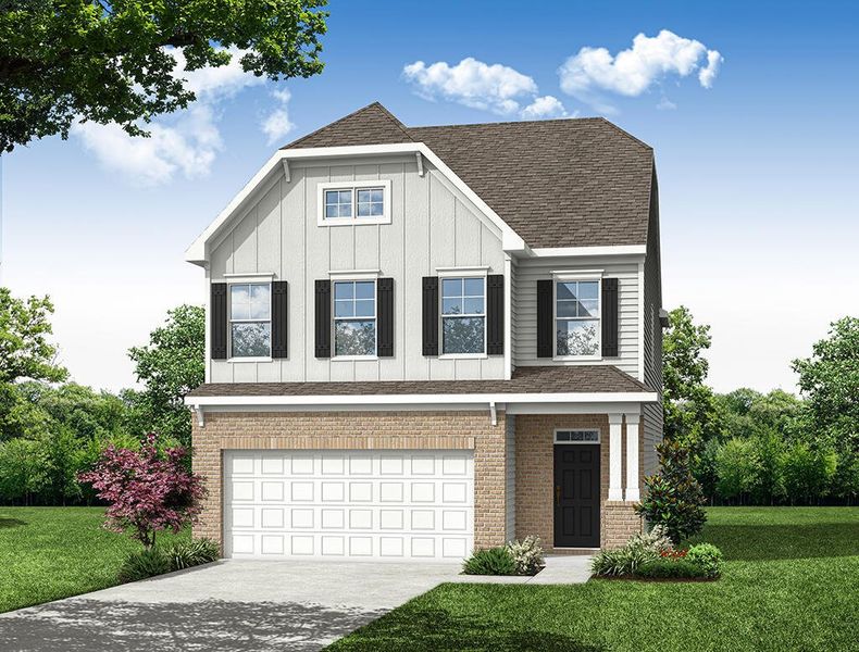 Representative exterior photo of a completed home built from the Clayton by Eastwood Homes in Ashton Lakes, Lexington, SC (Image 2).
