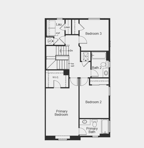 2D floor plan layout for the Plan 1469 by KB Home in Windler Villas, Aurora, CO (Image 3).