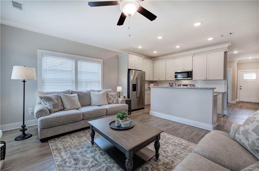 Furnished interior view inside a new home in , Cartersville (Image 37).