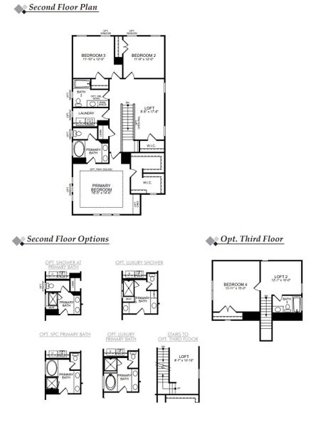 2D floor plan layout of this home in Ashton Lakes, Lexington, SC (Image 6).