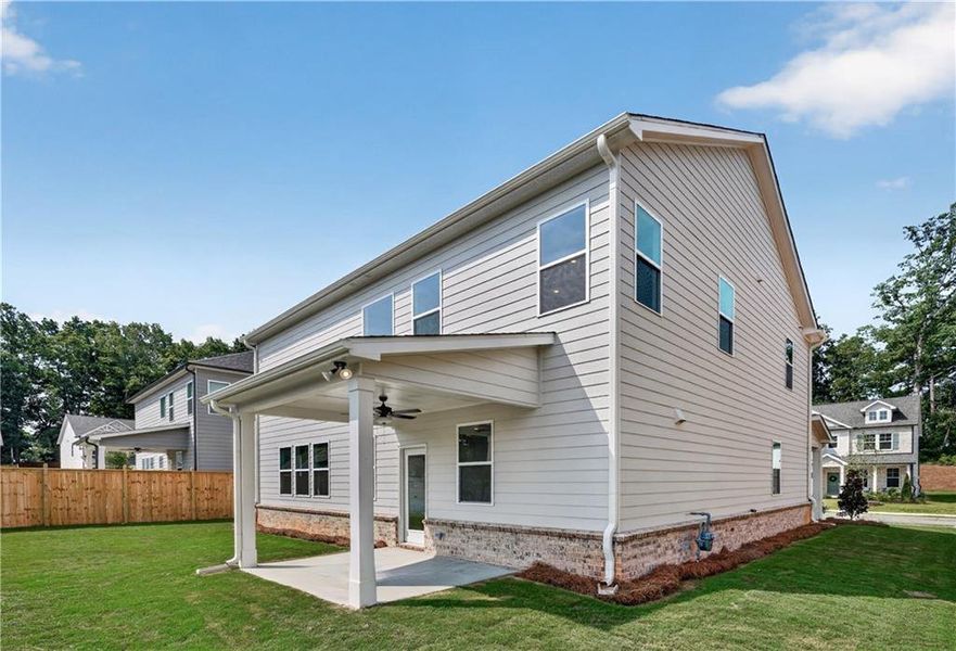 Exterior details and patio area of a home in Bailey Fence, Dacula (Image 25). Exterior details and patio area of a home in Bailey Fence, Dacula (Image 25).
