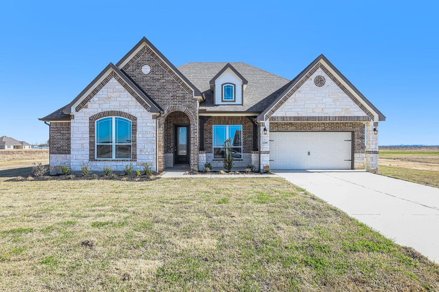 Beautiful New 1 Story Home! The Mason featuring 4 Bedrooms, 3 Baths and 3 Car Tandem Garage! Home will be completed approx 9/15/2025. The photo is for illustration only and may not reflect the actual finished home. Features, colors, landscaping, pricing, specifications, square footage, and materials are subject to change without notice. Mason Floor Plan. Hurry, Call Today! Beautiful New 1 Story Home! The Mason featuring 4 Bedrooms, 3 Baths and 3 Car Tandem Garage! Home will be completed approx 9/15/2025. The photo is for illustration only and may not reflect the actual finished home. Features, colors, landscaping, pricing, specifications, square footage, and materials are subject to change without notice. Mason Floor Plan. Hurry, Call Today!