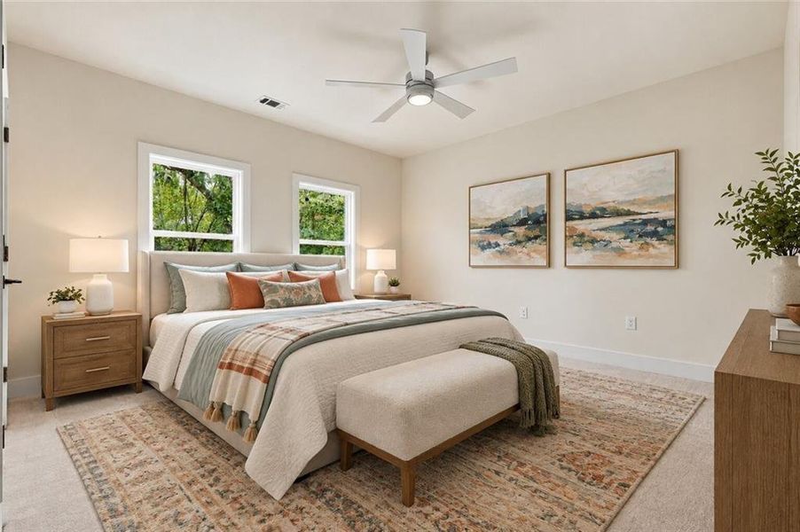 Furnished interior view inside a new home in , Cumming (Image 32). Furnished interior view inside a new home in , Cumming (Image 32).