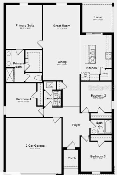 2D floor plan layout of this home in Westview, Kissimmee, FL (Image 2). 2D floor plan layout of this home in Westview, Kissimmee, FL (Image 2).