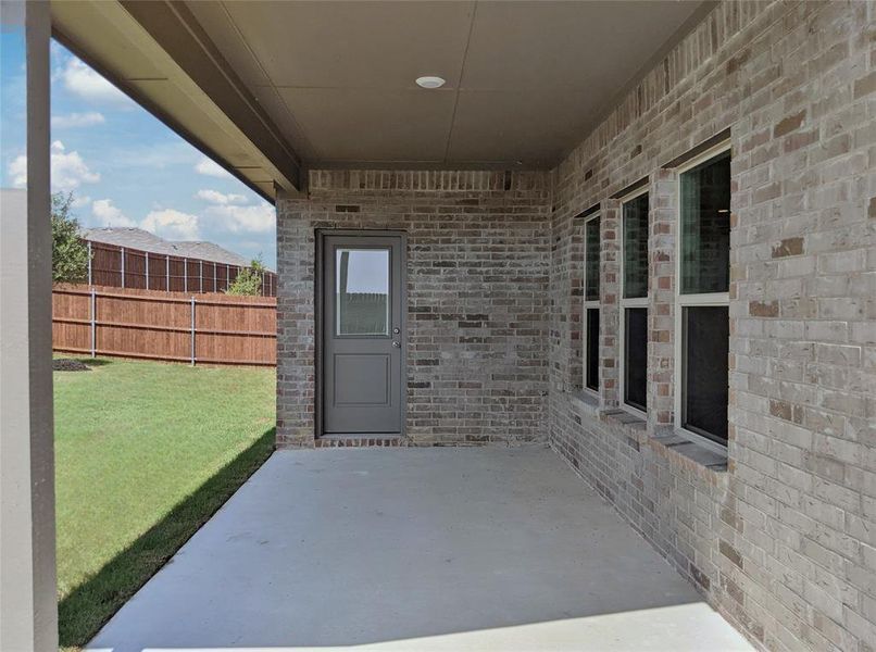 Large covered back Patio