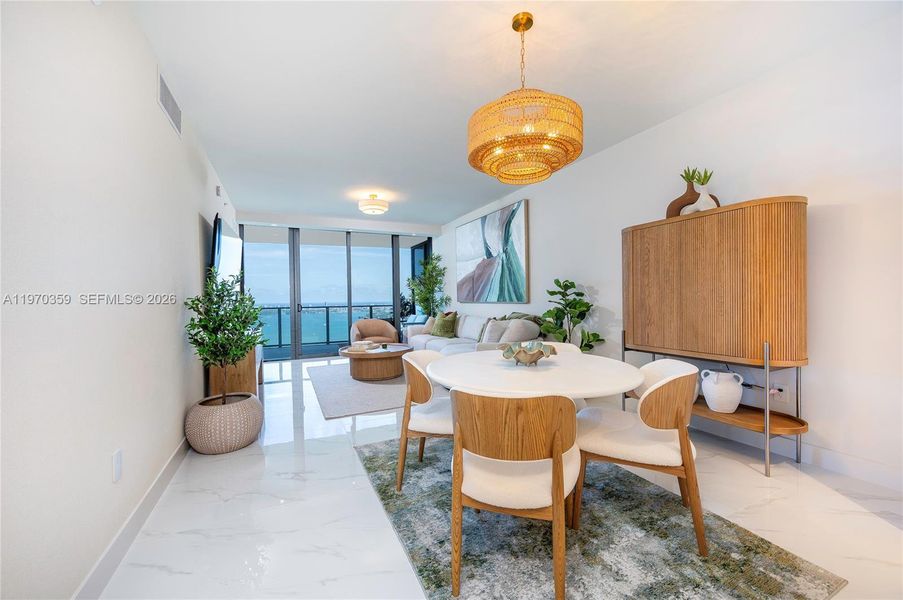 Furnished interior view inside a new home in , Miami (Image 11).