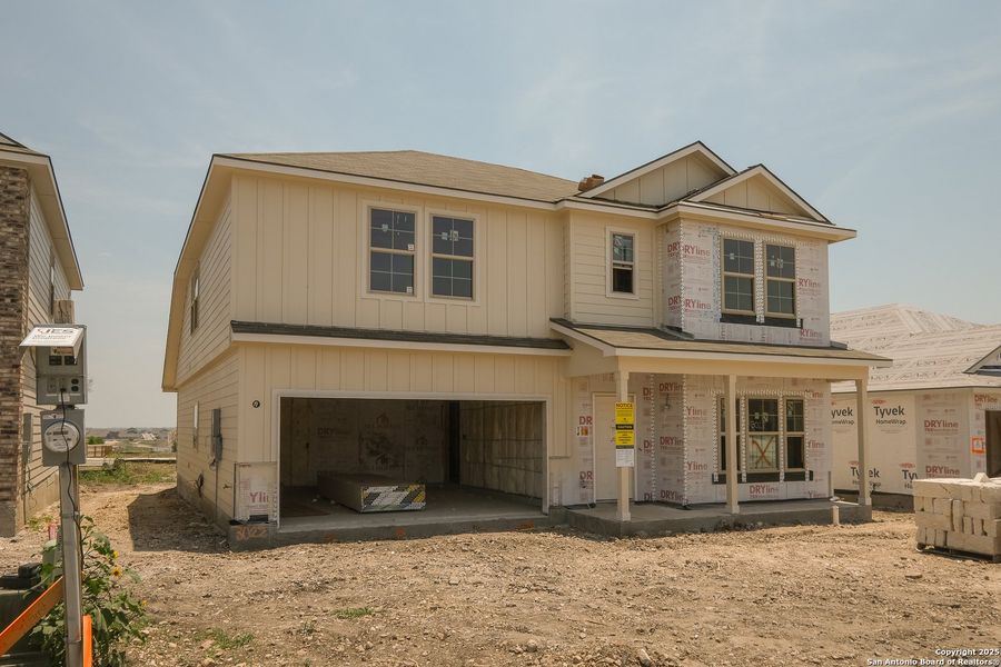 Front exterior of a new home in Paloma Park, Converse, TX, highlighting curb appeal (Image 1). Front exterior of a new home in Paloma Park, Converse, TX, highlighting curb appeal (Image 1).
