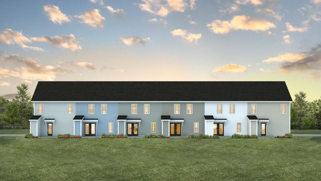 Front exterior of a new home in Garbon Fields, Summerville, SC, highlighting curb appeal (Image 1).