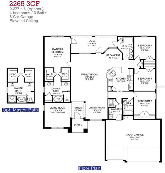 2D floor plan layout of this home in South Gulf Cove, Port Charlotte, FL (Image 3).