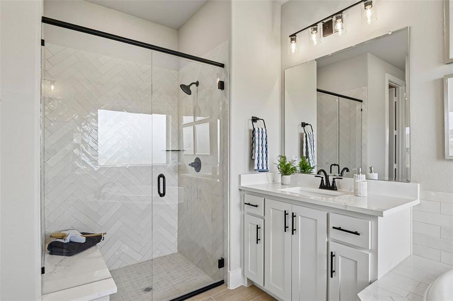 Furnished interior view inside a new home in Sunrise at Garden Valley, Waxahachie (Image 16).