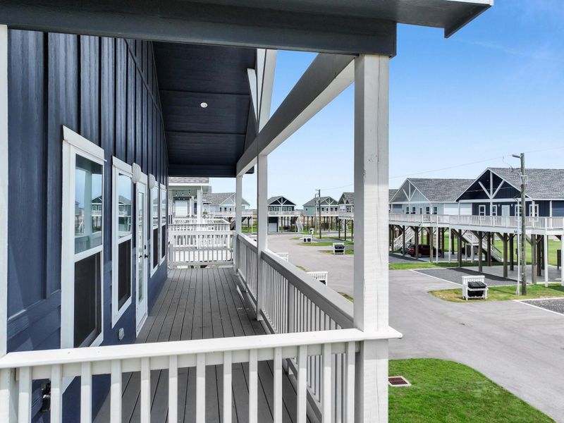 Exterior details and patio area of a home in , Crystal Beach (Image 19).