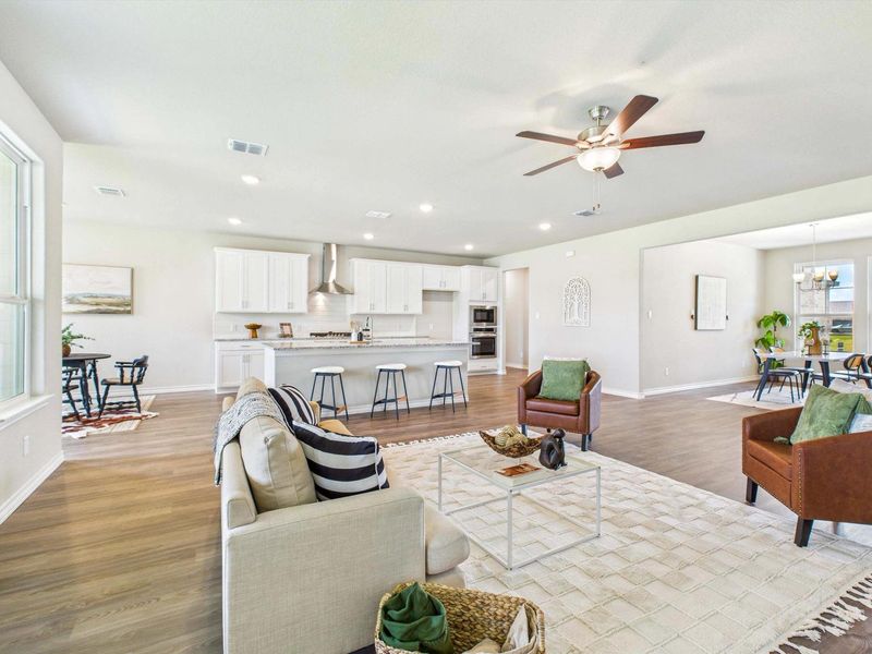 Representative furnished interior of a home built from the The Foster E by Davidson Homes LLC in Potranco Oaks, Castroville (Image 11). Representative furnished interior of a home built from the The Foster E by Davidson Homes LLC in Potranco Oaks, Castroville (Image 11).