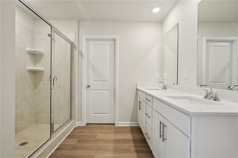Furnished interior view inside a new home in Parkside at Grayson, Grayson (Image 8).