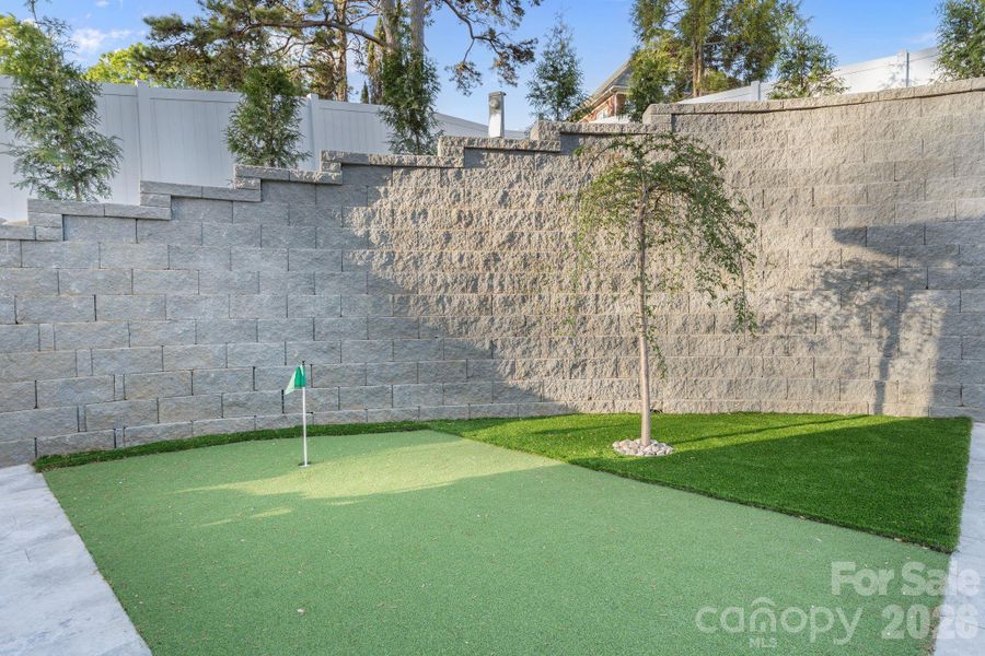 Backyard putting green