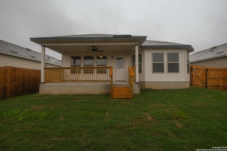 Front exterior of a new home in Greenspoint Heights, Seguin, TX, highlighting curb appeal (Image 19).