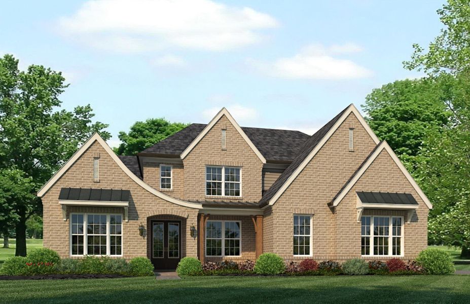 Representative exterior photo of a completed home built from the Bentley by Grant & Co in Manor at Hall Creek, Arlington, TN (Image 2).