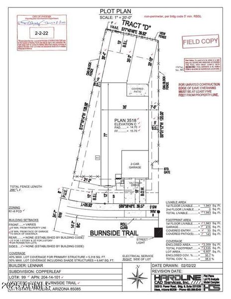 Copperleaf HS 0099 - Plot Plan (3299)