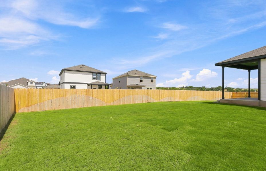 Exterior details and patio area of a home in Sonterra, Jarrell (Image 29).