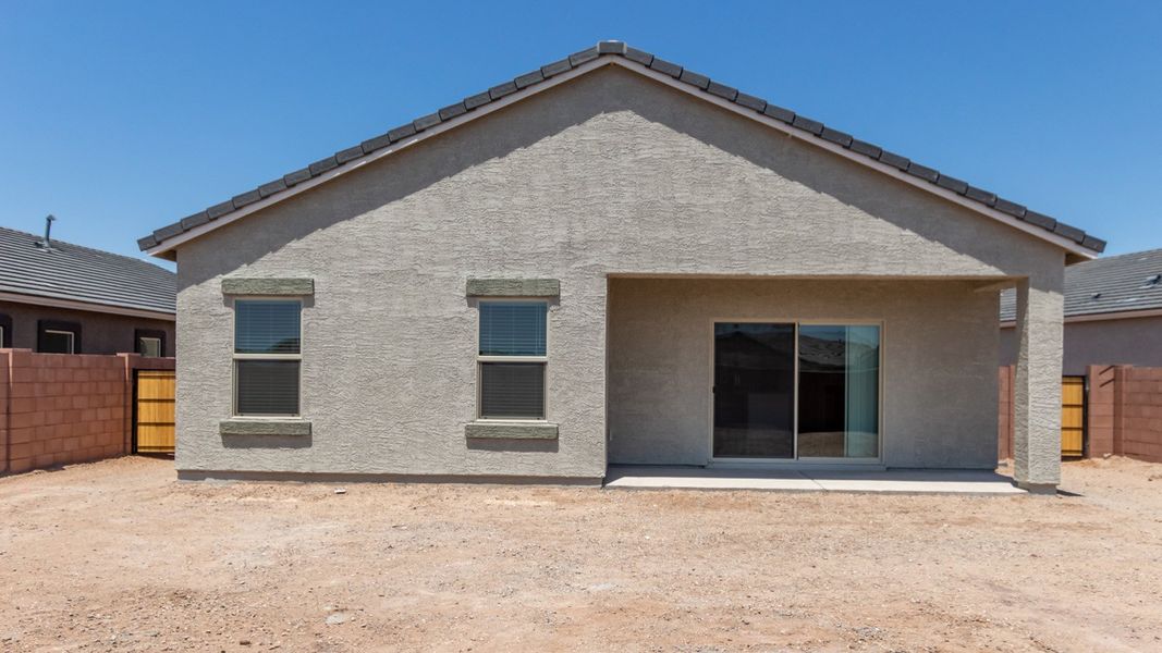 Exterior details and patio area of a home in Barnett Village, Marana (Image 22).