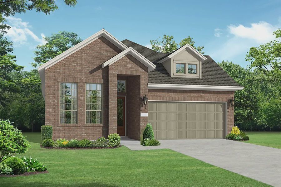Representative exterior photo of a completed home built from the Oakley by Chesmar Homes in Brookewater 45's, Rosenberg, TX (Image 11). Representative exterior photo of a completed home built from the Oakley by Chesmar Homes in Brookewater 45's, Rosenberg, TX (Image 11).