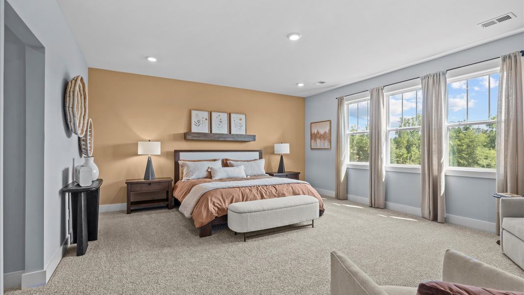 Representative furnished interior of a home built from the Stonehaven by DRB Homes in Pinebrook, Woodruff (Image 26).