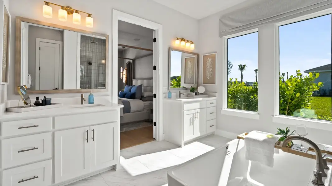 Furnished interior view inside a new home in Glynlea Country Club, Port St. Lucie (Image 12).