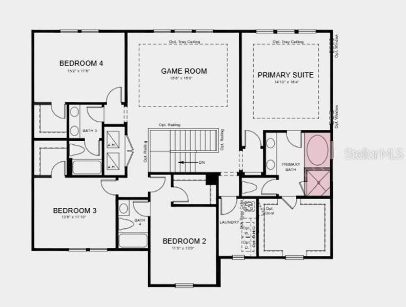 2D floor plan layout of this home in Ardisia Park, New Smyrna Beach, FL (Image 4).
