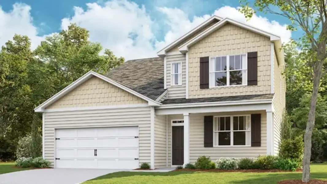 Representative exterior photo of a completed home built from the Salem by D.R. Horton in Fox Creek, Gaffney, SC (Image 7).