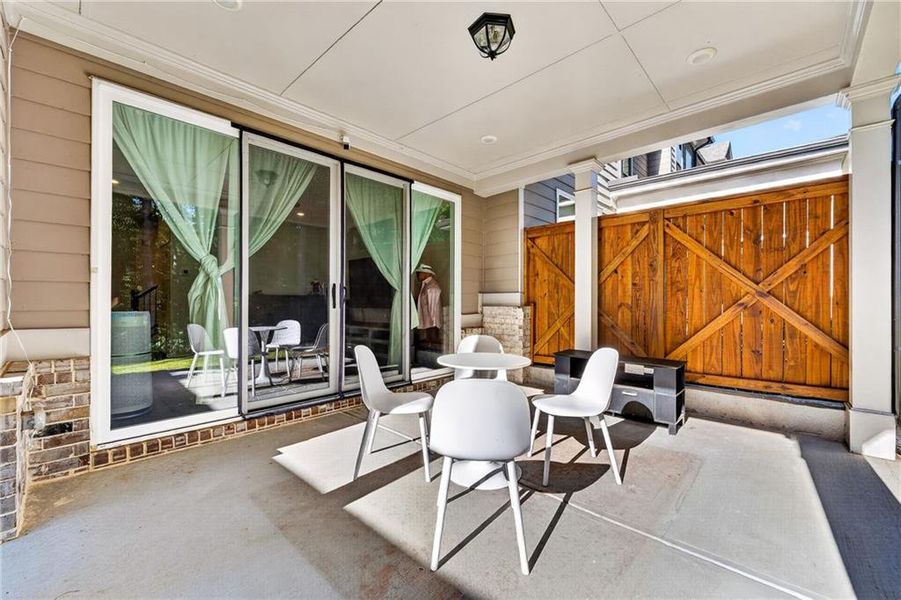 Exterior details and patio area of a home in , Suwanee (Image 26).