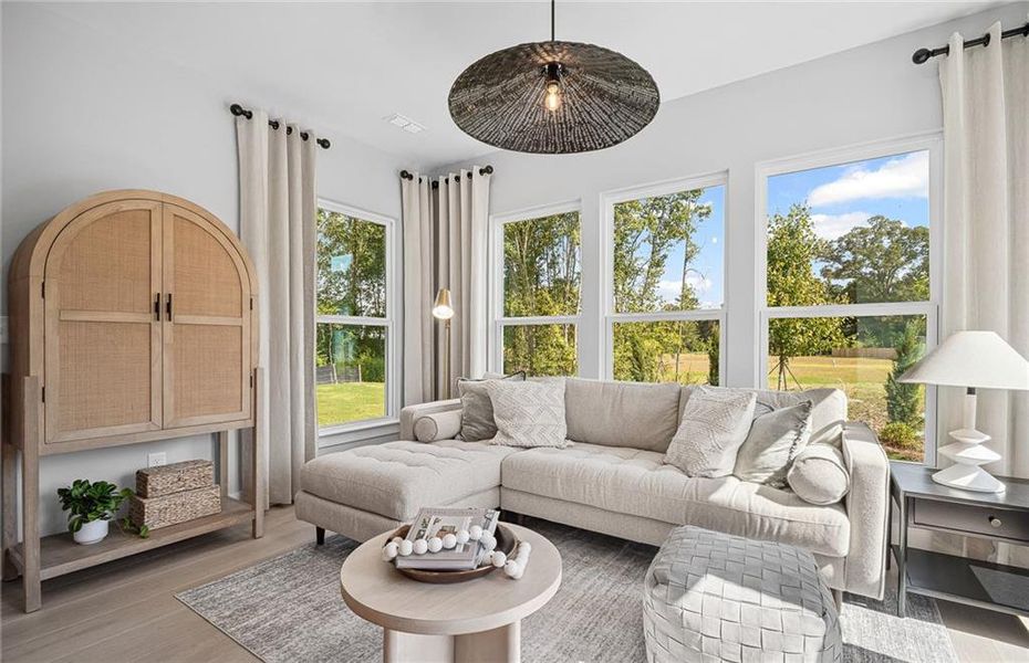 Furnished interior view inside a new home in Rose Creek, Cumming (Image 15). Furnished interior view inside a new home in Rose Creek, Cumming (Image 15).