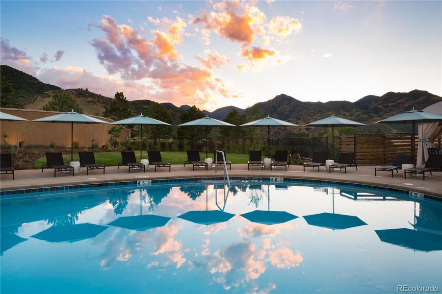 Resort Style Pool with Food and Drink Service