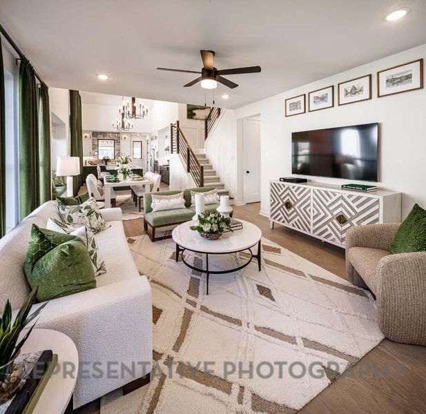 Furnished interior view inside a new home in Santa Rita Ranch: 40-45ft. lots, Liberty Hill (Image 13).