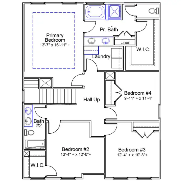 2D floor plan layout of this home in Clairmont, Charlotte, NC (Image 3).