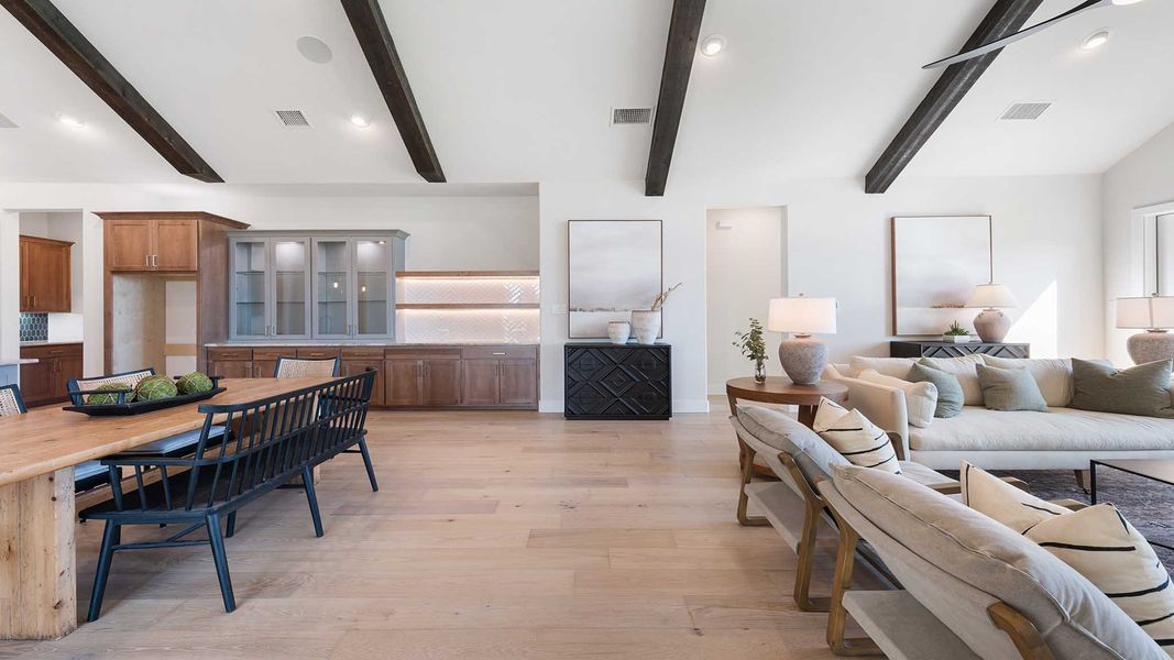 Representative furnished interior of a home built from the 3430W by Perry Homes in Somerset Park, Rockwall (Image 5).