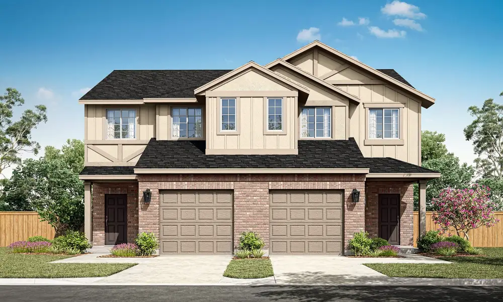 Representative exterior photo of a completed home built from the Shasta II by Pacesetter Homes in Town Park, Princeton, TX (Image 2). Representative exterior photo of a completed home built from the Shasta II by Pacesetter Homes in Town Park, Princeton, TX (Image 2).