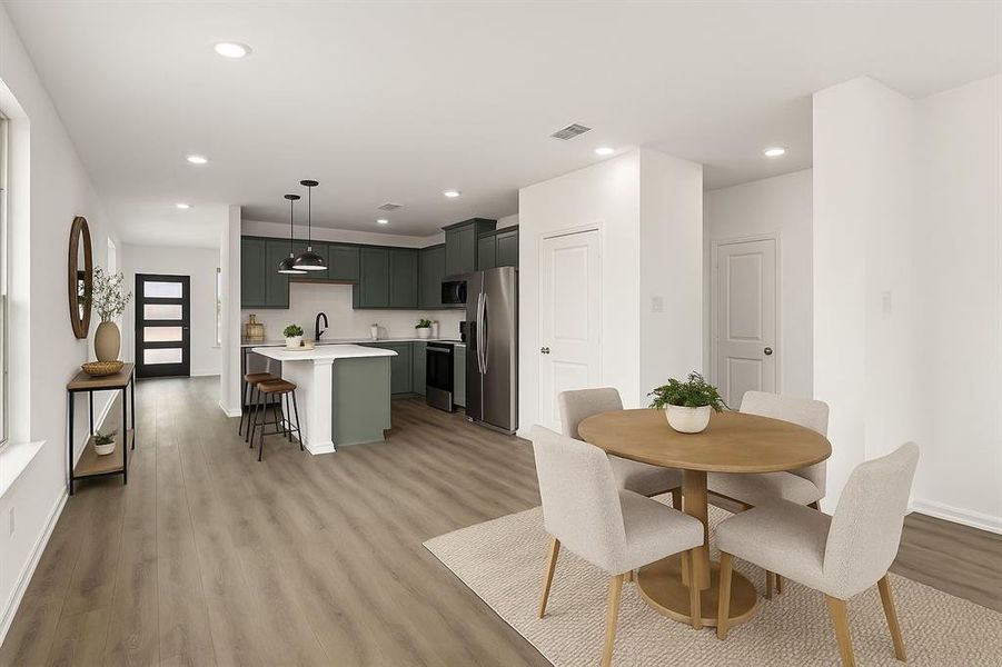 Furnished interior view inside a new home in Churchill 40s, Anna (Image 11). Furnished interior view inside a new home in Churchill 40s, Anna (Image 11).