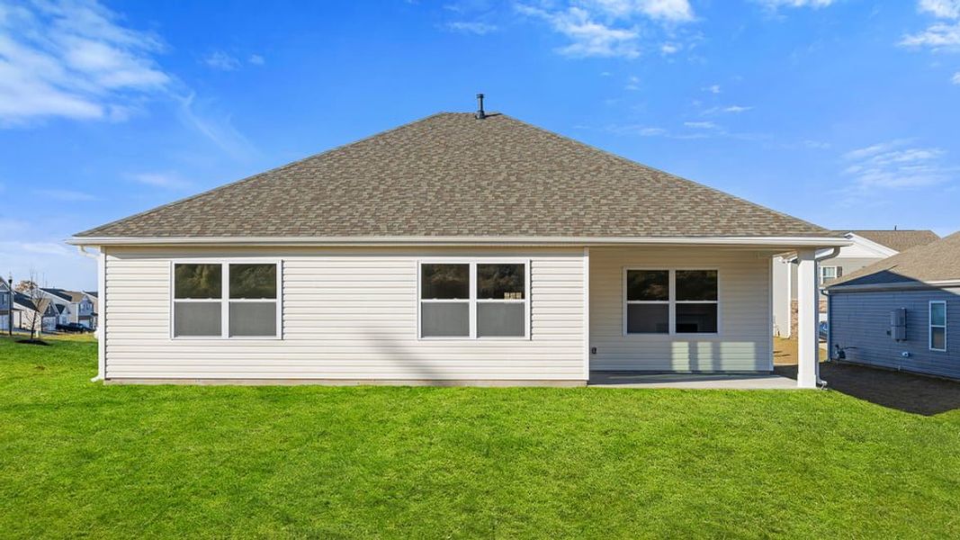 Exterior details and patio area of a home in Bentley Park, Greenwood (Image 3). Exterior details and patio area of a home in Bentley Park, Greenwood (Image 3).