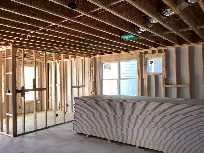 In-progress construction of a new home in The Cottages at Lariat, Liberty Hill, TX (Image 27). In-progress construction of a new home in The Cottages at Lariat, Liberty Hill, TX (Image 27).