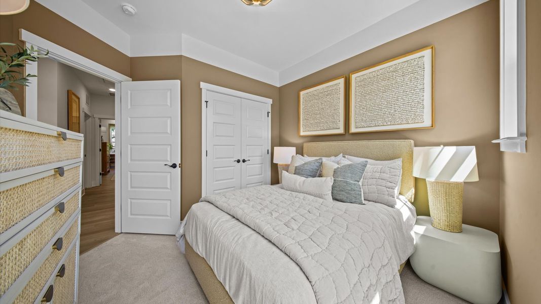 Representative furnished interior of a home built from the Harlow by DRB Homes in Bayberry, Raleigh (Image 39).