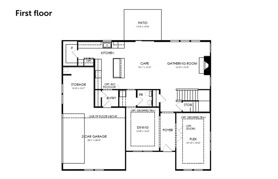 2D floor plan layout for the Foxwood by Pulte Homes in Windsor Court, Fayetteville, GA (Image 4). 2D floor plan layout for the Foxwood by Pulte Homes in Windsor Court, Fayetteville, GA (Image 4).
