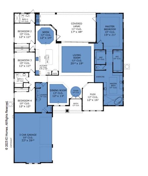 2D floor plan layout of this home in Palmera, Venice, FL (Image 5).