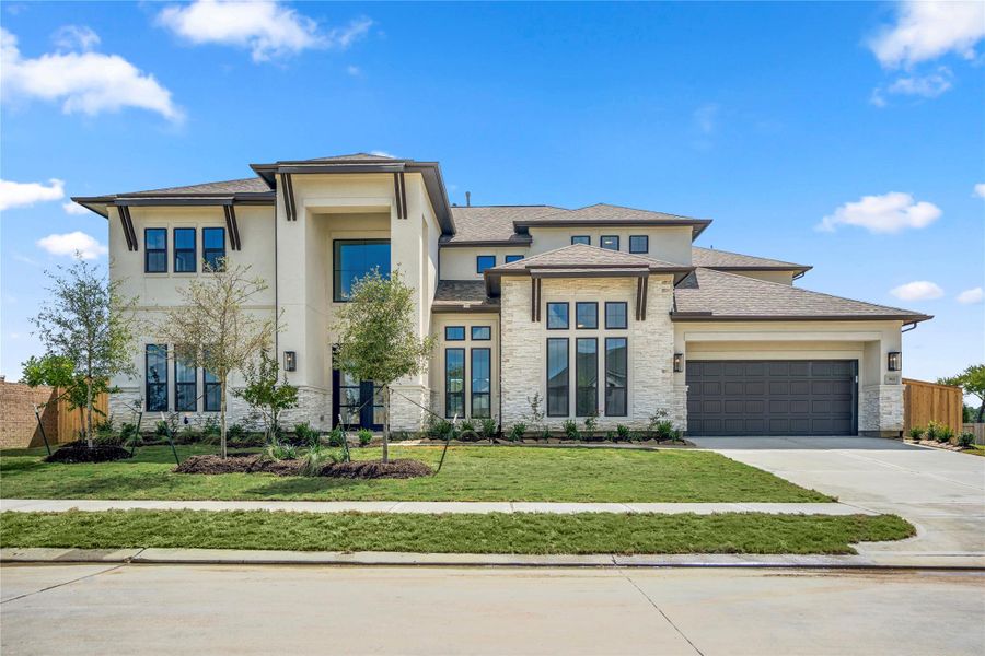 Front exterior of a new home in Briarley, Montgomery, TX, highlighting curb appeal (Image 2). Front exterior of a new home in Briarley, Montgomery, TX, highlighting curb appeal (Image 2).