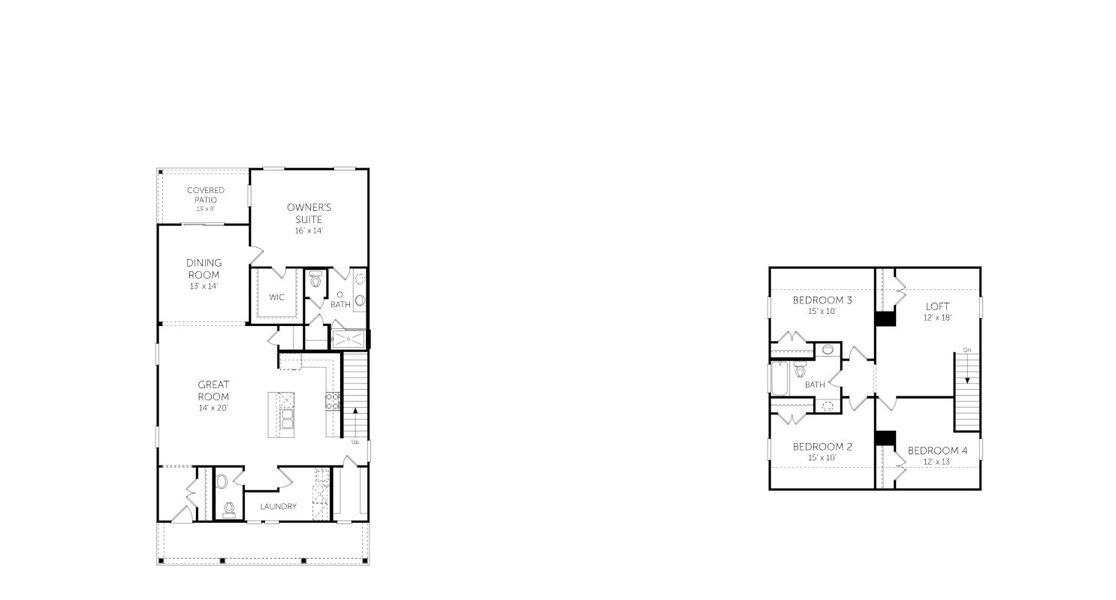 2D floor plan layout of this home in Castlewood, Taylor, TX (Image 5).