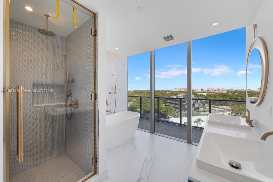 Furnished interior view inside a new home in , Miami (Image 13).