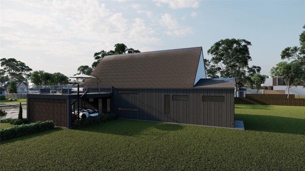 Side with view of Rooftop Deck Side with view of Rooftop Deck