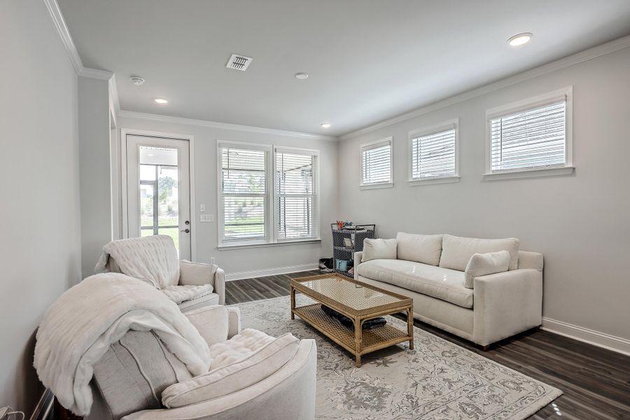 Furnished interior view inside a new home in Del Webb Charleston at Nexton, Summerville (Image 32). Furnished interior view inside a new home in Del Webb Charleston at Nexton, Summerville (Image 32).