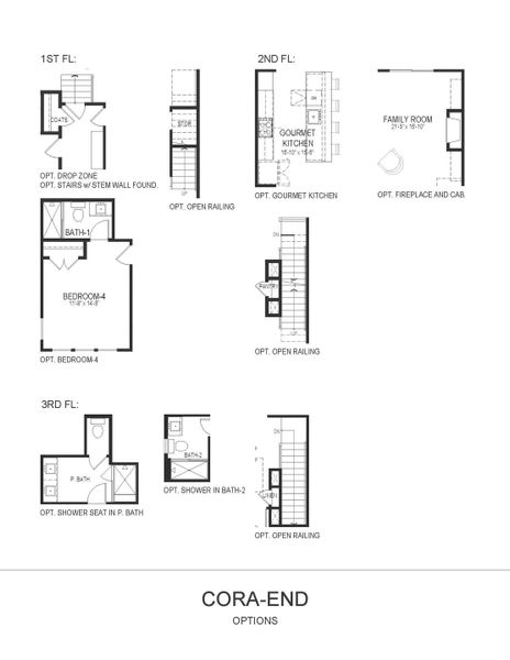 Cora End Unit Options