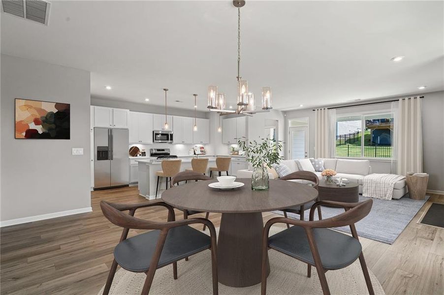 Furnished interior view inside a new home in Twin Lakes, Hoschton (Image 5). Furnished interior view inside a new home in Twin Lakes, Hoschton (Image 5).