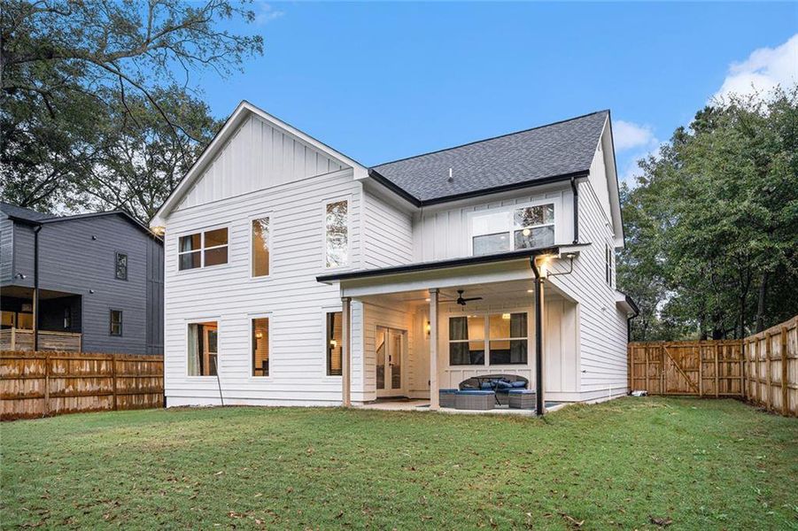 Exterior details and patio area of a home in , Marietta (Image 4). Exterior details and patio area of a home in , Marietta (Image 4).