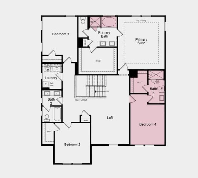 2D floor plan layout of this home in Bennett Farm, Loganville, GA (Image 3). 2D floor plan layout of this home in Bennett Farm, Loganville, GA (Image 3).